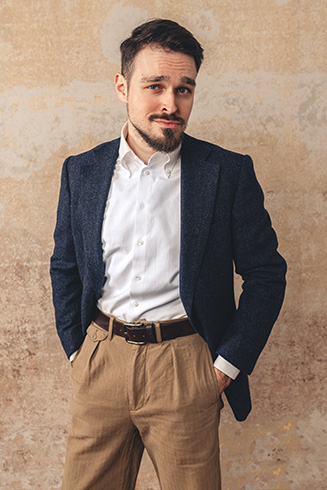 Ivy League - biała koszula long button down