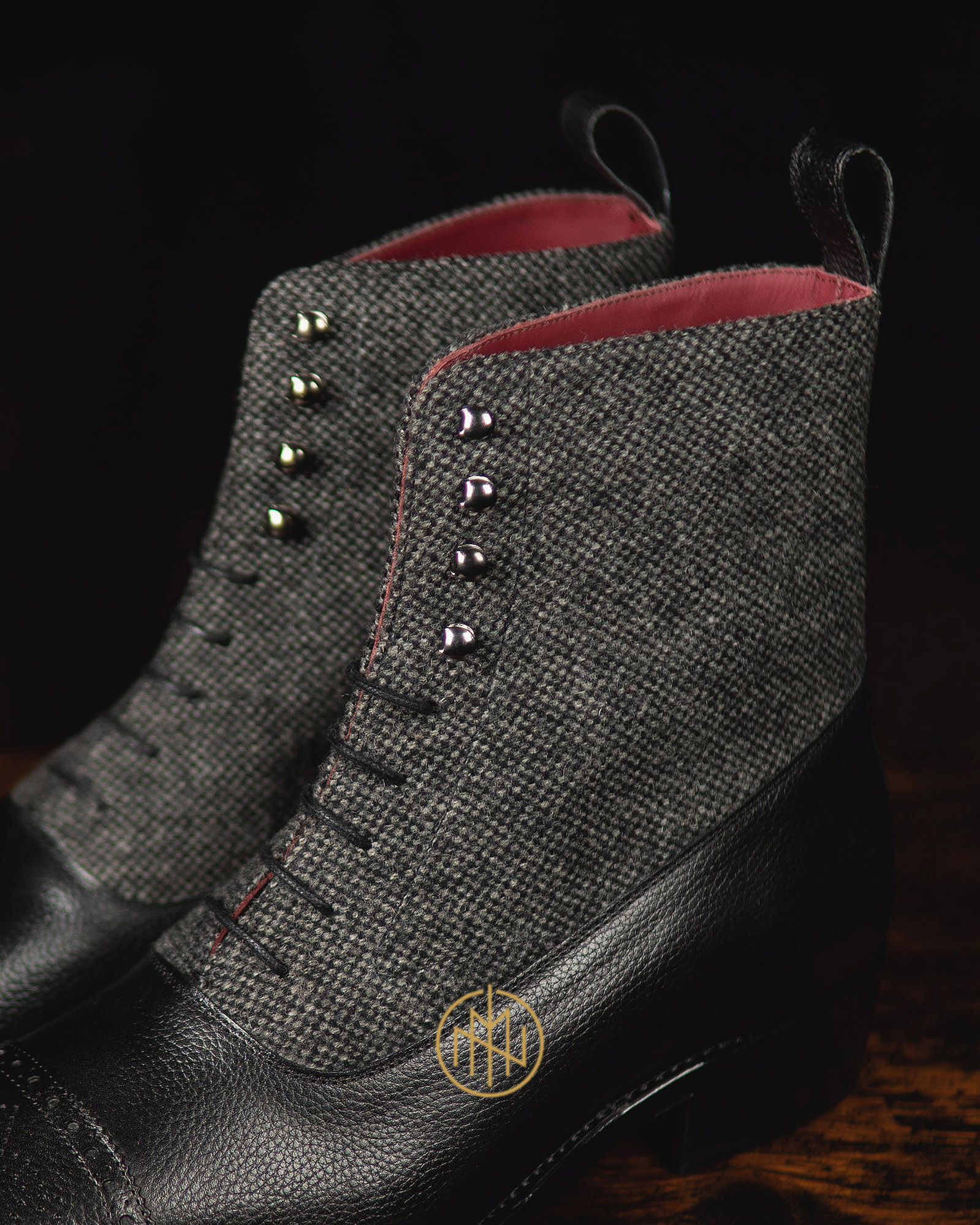 tweedowy korpus balmoral boots w butach na miarę