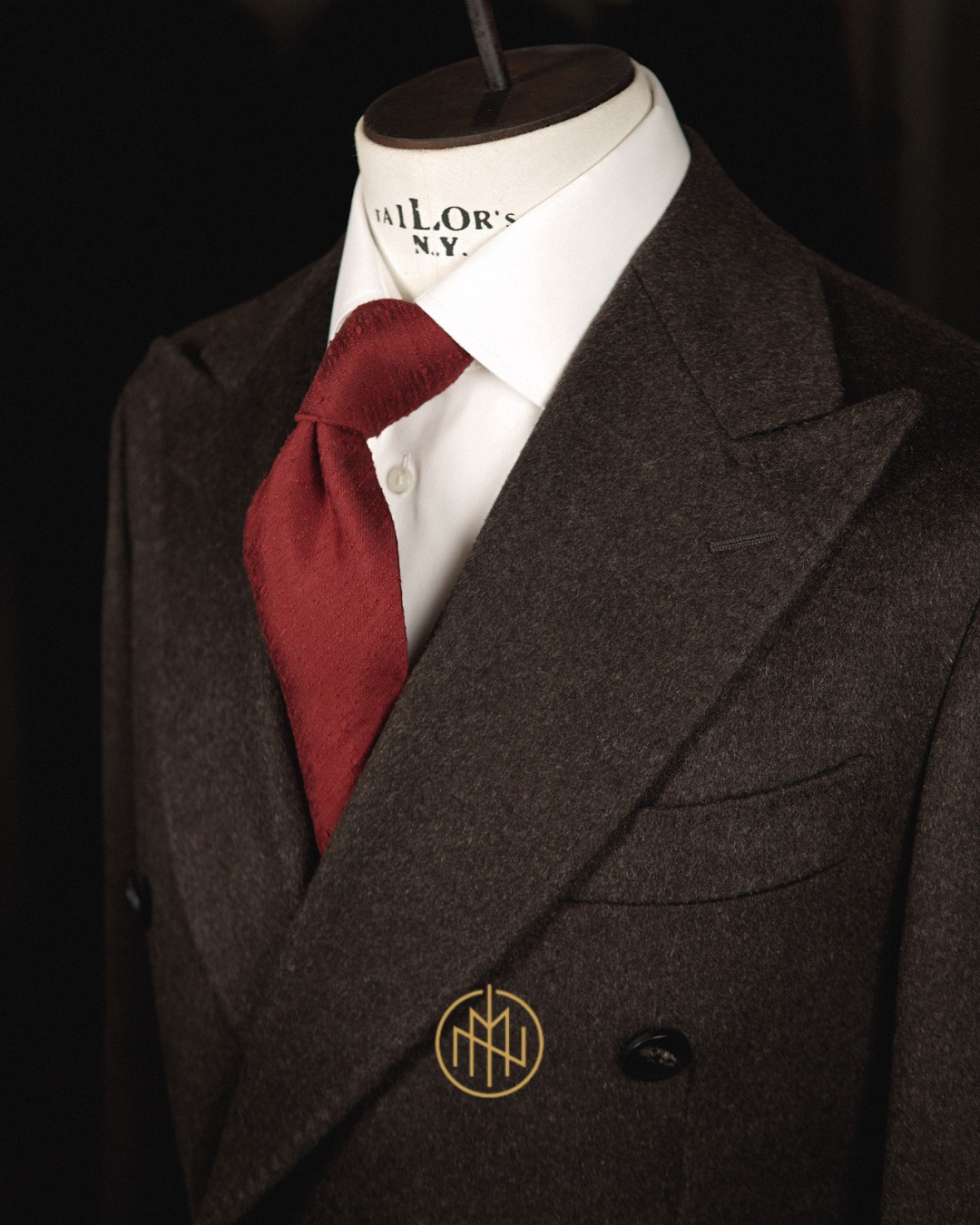 płaszcz męski brązowy na miarę