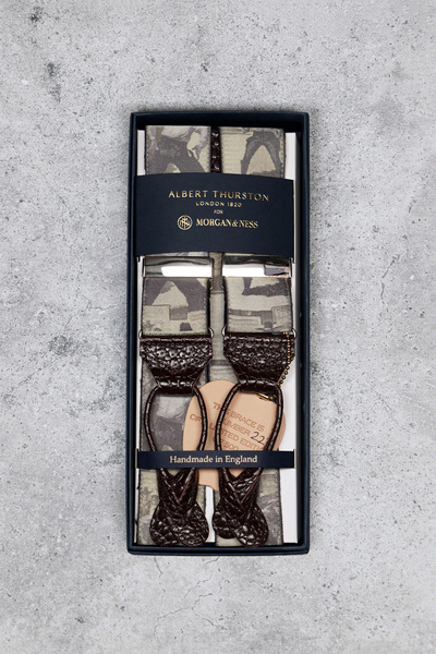 Duelist’s Noon - Limitowane westernowe szelki jedwabne na guziki Albert Thurston I