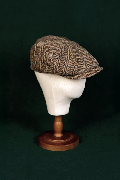 York baker boy - beżowy kaszkiet z wełny Dugdale Bros z chowanymi nausznikami (limitowany)