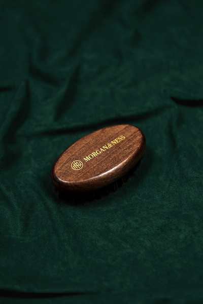 Szczotka do brody i wąsów ze szczeciny dzika