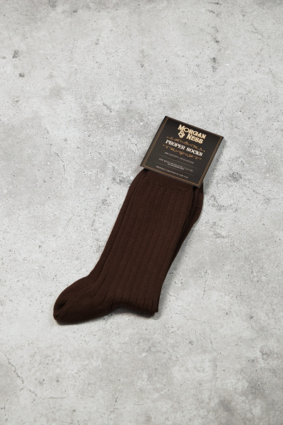 Skarpety brązowe w prążek - Proper Socks (USA)