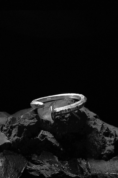 Pierścień w kształcie gwoździa ze srebra 925 - Nail (Workshop)