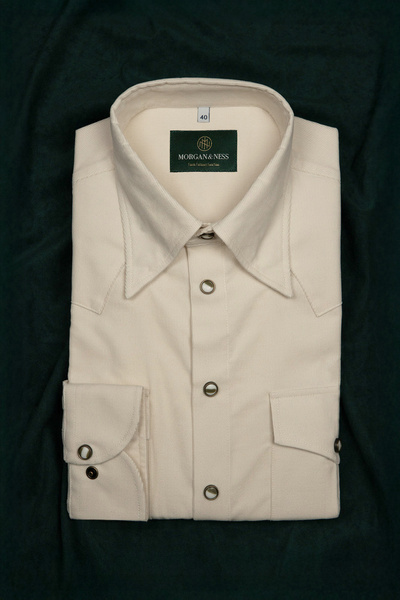 Dakota patrol shirt - koszula nieformalna western ze sztruksu w maślanym kolorze