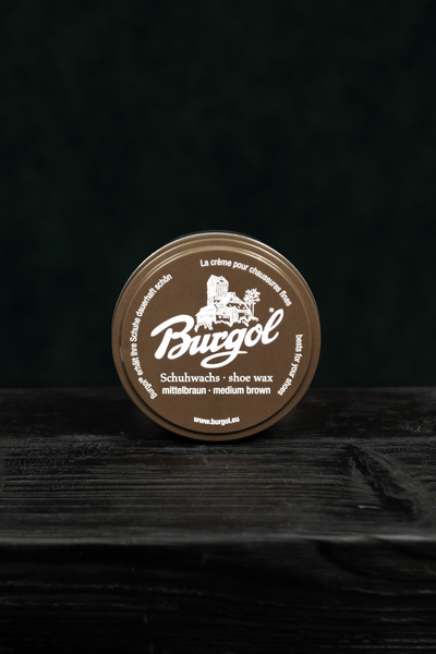 Woskowa pasta do butów Burgol Shoe Polishing Wax 100ml - brązowa/medium brown (wosk)